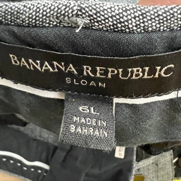 Banana Republic US 6 Long Womens Gray Heathered Slim Ankle Skinny Dress Pants - Picture 9 of 10